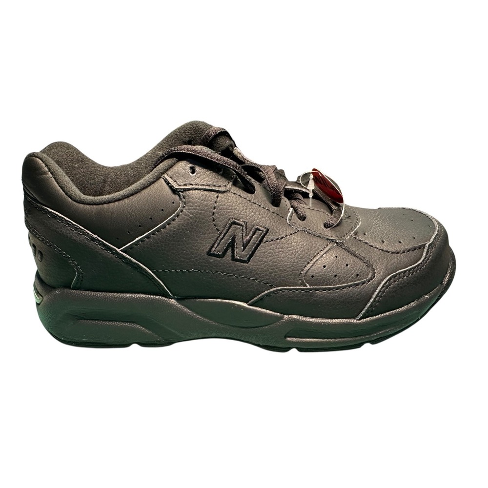 New Balance WW574 Women's Walking Shoe –‎ Black Leather – US 7 D Width